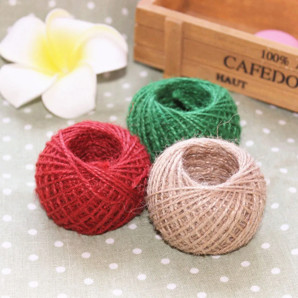 30 м веревки из натурального джута диаметр 2 мм вечерние упаковка для свадебного