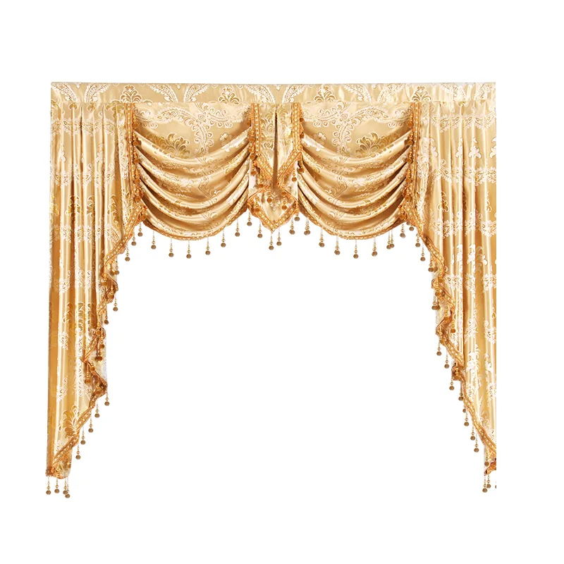 Шторы золотого цвета в европейском королевском роскошном стиле шторы для