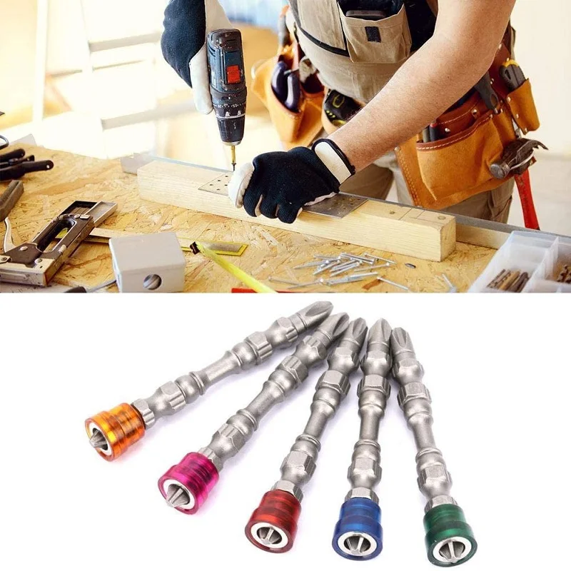 5 шт. насадки для отверток PH2 1/4 дюйма шестигранный хвостовик магнитные 65 мм