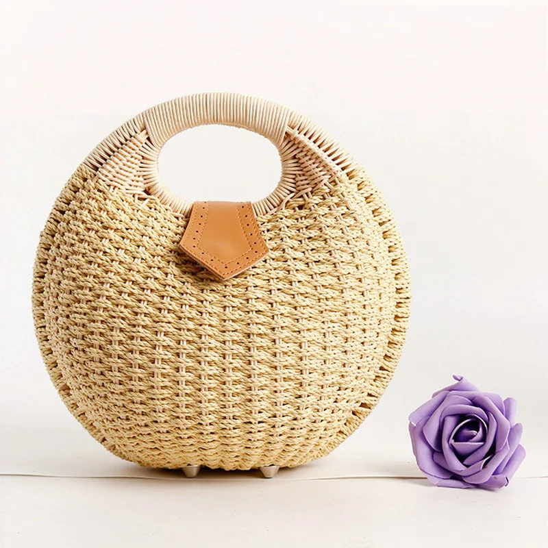 Плетеная пляжная сумочка из ротанга 2019 Женская Ручная сумка мужская сумки через