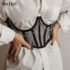 Женский Готический корсет InsDoit, в готическом стиле, под грудь, в стиле Харадзюку