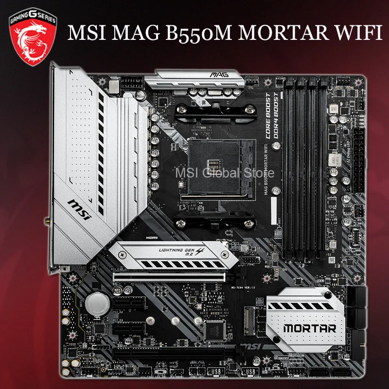 Preise Buchse AM4 MSI MAG B550M MÖRTEL WIFI Motherboard 128GB DDR4 PCI-E 4,0 PCI-E 3,0 M.2 SATA III HDMI Overlocking B550 Placa-Mãe Neue