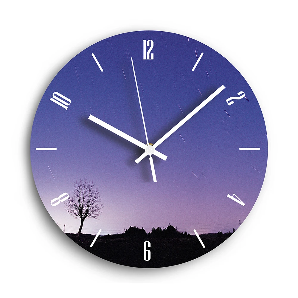 Настенные часы с галактикой тихие настенные украшения для гостиной изображением