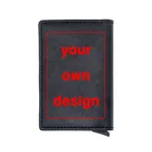 Вы можете выбрать свой собственный дизайн логотип брендакартина на заказ для мужчин и женщин DIY Rfid карты держатель кошельки короткий кошелек кожаный бумажник с принтом
