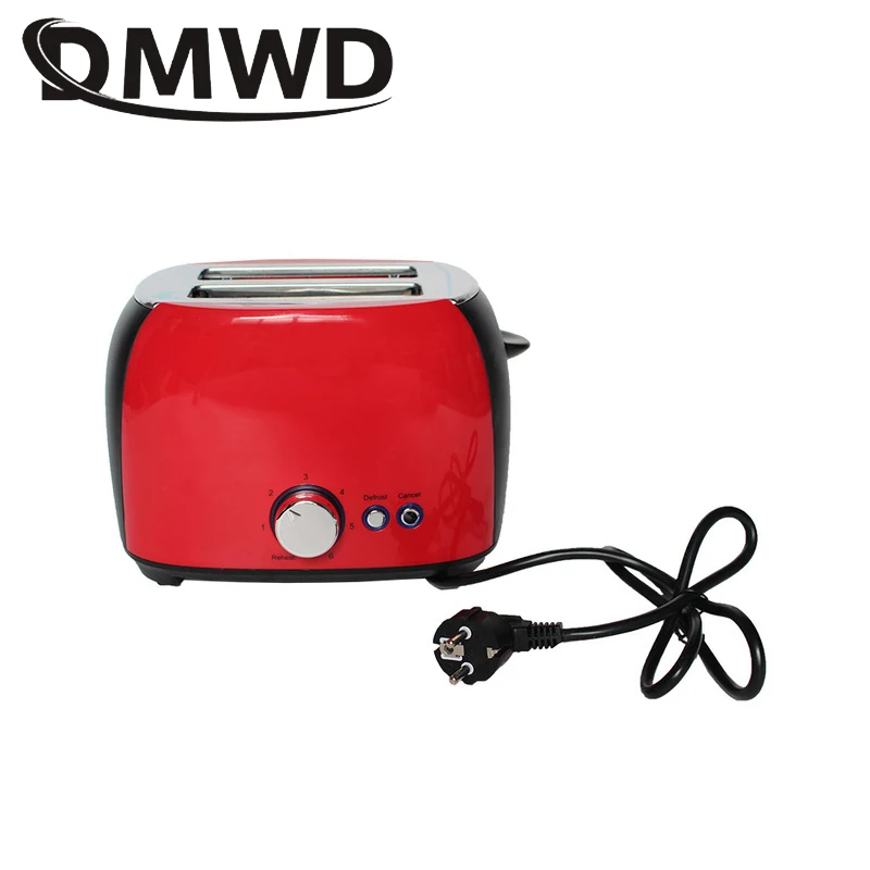 dmwd automatic electric toaster 2 slices slot toast baking oven grill heater mini sandwich breakfast machine bread maker eu plug free global shipping