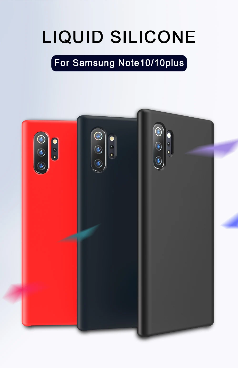 Для samsung Note 10, 9, 8, чехол на заднюю панель, мягкий жидкий силиконовый чехол для samsung Galaxy Note 10 Pro, противоударный защитный чехол