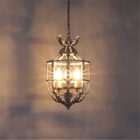 retro old wrought iron chandelier vintage loft industrial metal pendant lamp bedroom porch corridor chandeliers