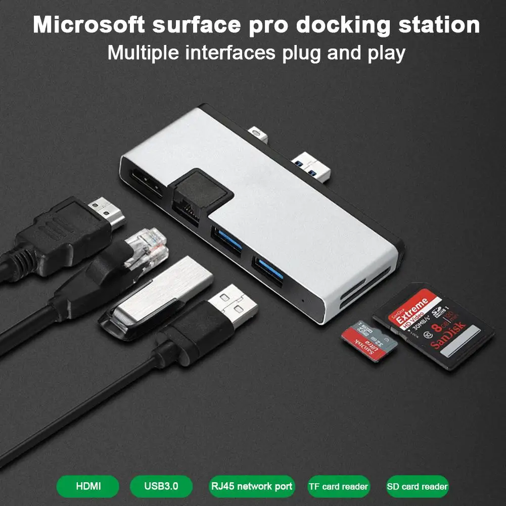 Новый USB 3 0 хаб адаптер док станция 2 портов SD микро кард ридер Gigabit Ethernet порт для