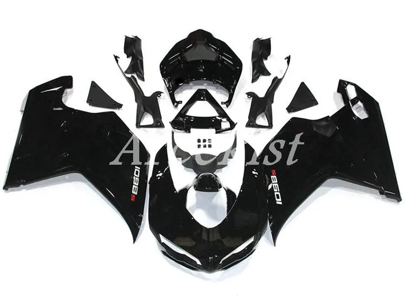 

Новый ABS весь Обтекатели комплекты подходят для поездок на мотоцикле Ducati 848 1098 1198 evo 2007 2008 2009 2010 2011 1098s 1198s кузов Комплект черного цвета