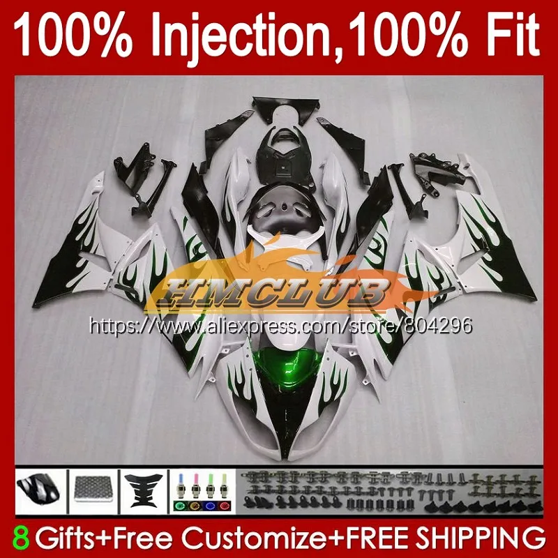 

Инъекция для KAWASAKI NINJA ZX636 ZX600 ZX6R зеленое пламя 09 10 2011 2012 77No.70 ZX 6R 6 R 636 ZX-6R 2009 2010 11 12 обтекатели