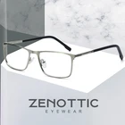 ZENOTTIC роскошные мужские оправы для очков, Мужские квадратные оправы с полной оправой, очки по рецепту при близорукости, очки с прозрачными линзами