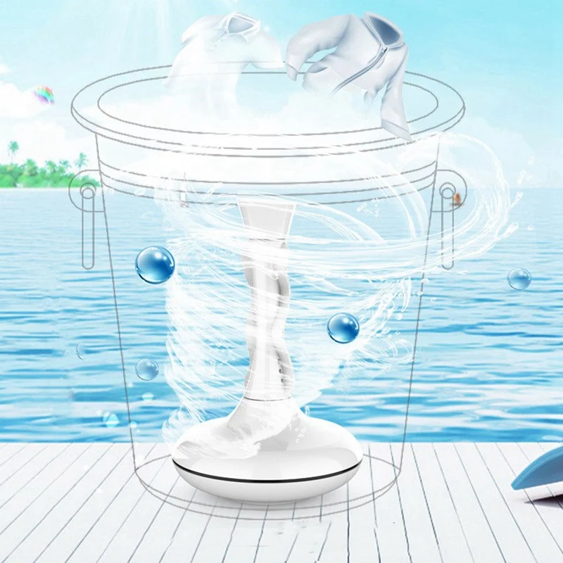 

Washing Machine Ultrasonic Portable Turbo Automatic Electric Clean Washing Tool for Travel Dormitories USB Washer