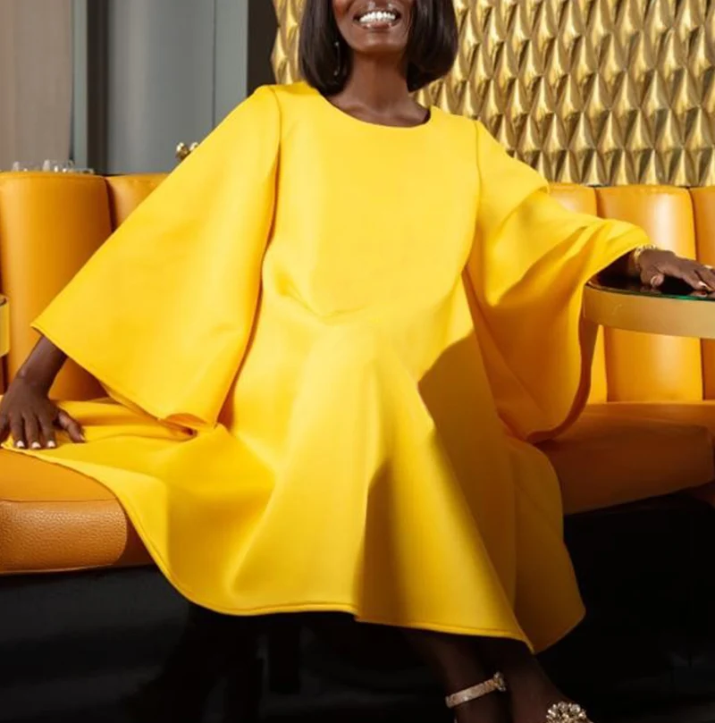 

Holiday Dress Women Sundress VONDA 2021 Spring Autumn Casual Solid Color Dress Holiday Loose Vestido Oversized Robe Femme