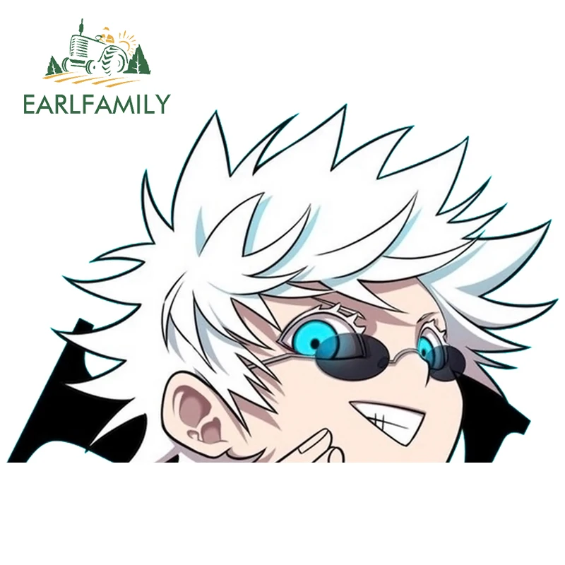 

EARLFAMILY 13 см x 8,5 см для Jujutsu кайсен автомобильные наклейки Модные устойчивые к появлению царапин наклейки ноутбук декор для скейтборда стайли...