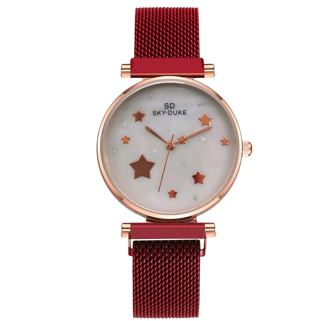

women's Quartz Watch Luxury Female Wrist Watch Magnet Fashion Stainless Steel five-pointed Star Ladies Quartz Watches For Women