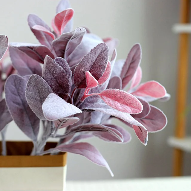 

Artificial Flower Single Plant 38 Cm Pink Tufted Rabbit Ear Flower, Real Touch, Home Bonsai Supplies, Company Decorations, Diy