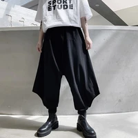 men beat pants spring and autumn new fashion personality contracted performance clothing dark casual loose pants