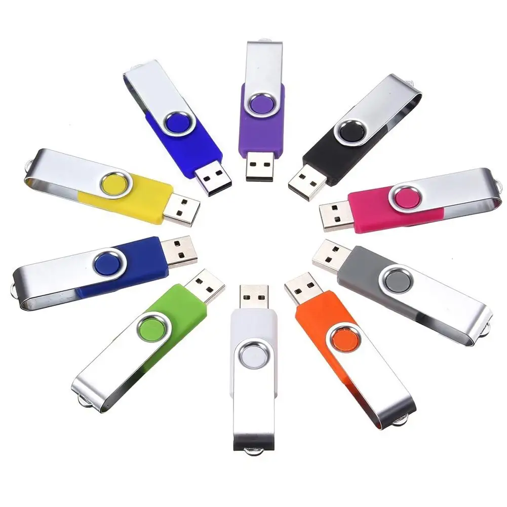 Оптовая Продажа Красочные 64 Мб портативный вращающийся USB 2 0 флэш карта памяти