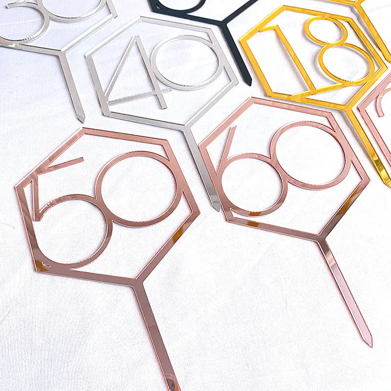 Новинка алмазные украшения для торта на день рождения 18 21 30 акриловые розовые