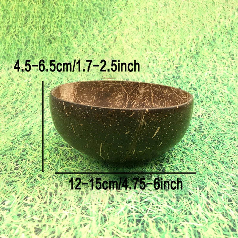 Деревянная миска из чистого натурального кокоса ложка посуда бутика десерт мусс