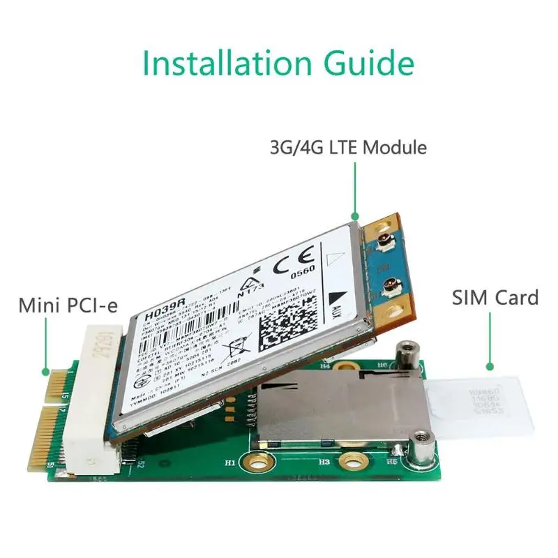 мини адаптер pci e со слотом для sim