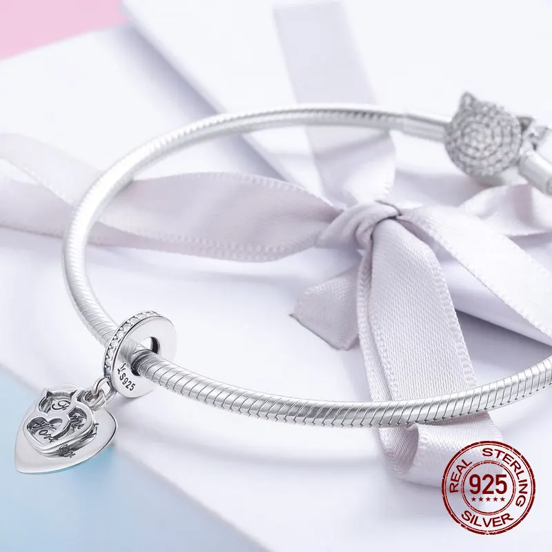 Подлинная Горячая продажа 925 стерлингового серебра милый ленивый ожерелье кулон