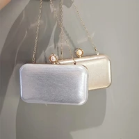 womens wedding clutch bag gold purse ladies handbag party purse for bridal metal leaf lock shoulder bag