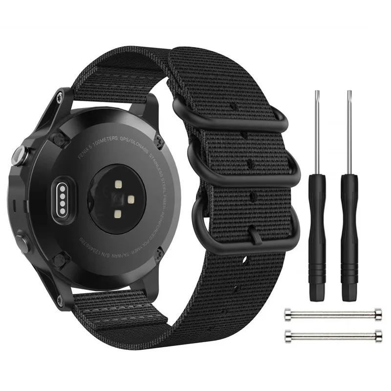 Плетеный нейлоновый ремешок для наручных часов с инструментом Garmin Fenix 5/5 Plus/Forerunner