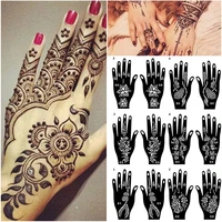 fashion henna tattoo stencil temporary hand tattoos diy body art paint sticker template indian wedding painting kit tools