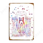 Металлические вывески в виде зубов, настенные плакаты для украшения гостиной