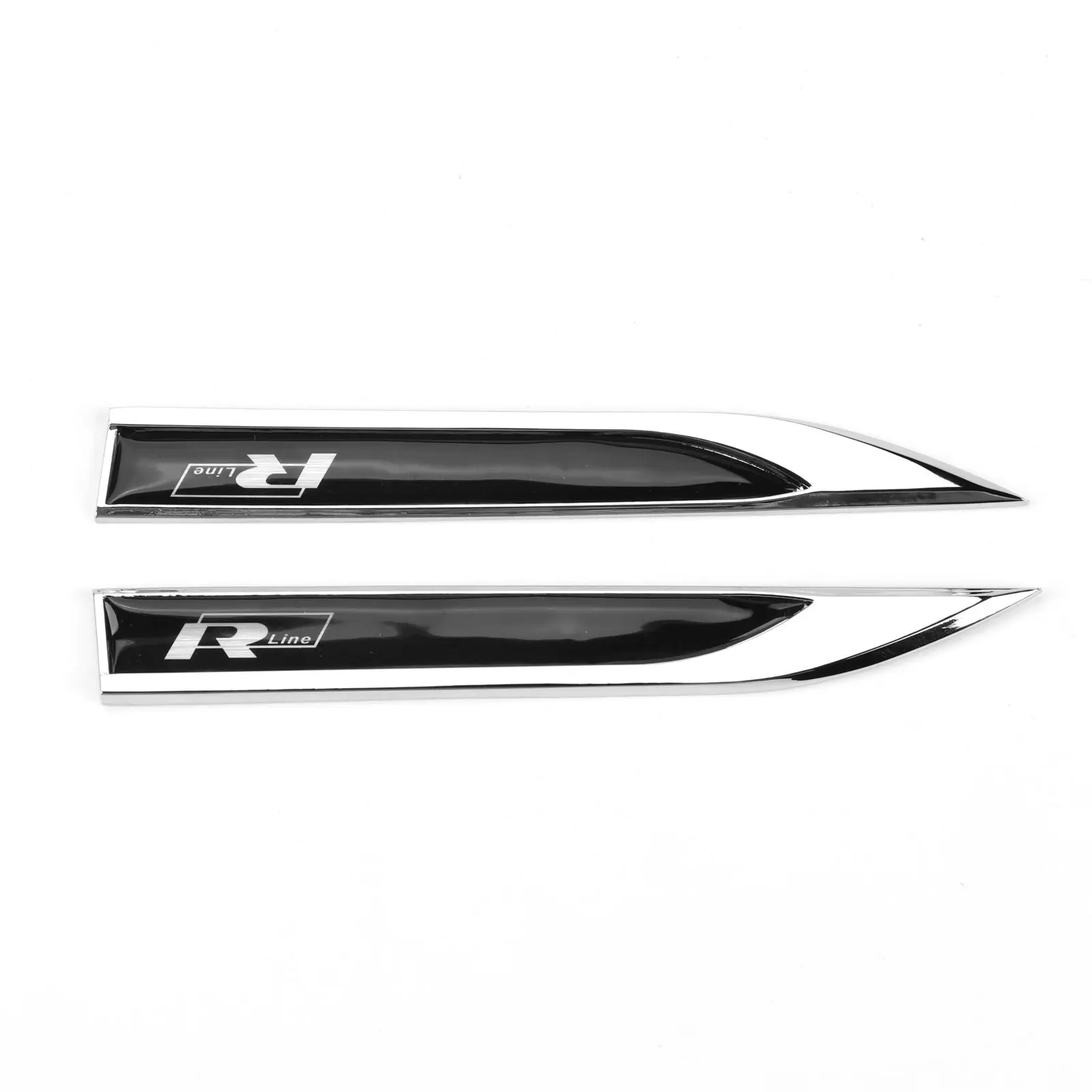 

Pair Car Side Fender Knife Stickers Emblem Badge Decals Trim Styling Rline For VW Volkswagen