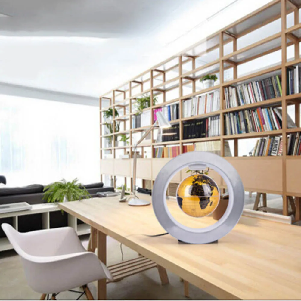 

Ronde Bol Led Licht Wereldkaart Drijvende Aarde Magnetische Levitatie Licht Anti-Zwaartekracht Magische Bal Kerst Nieuwe Vreemd