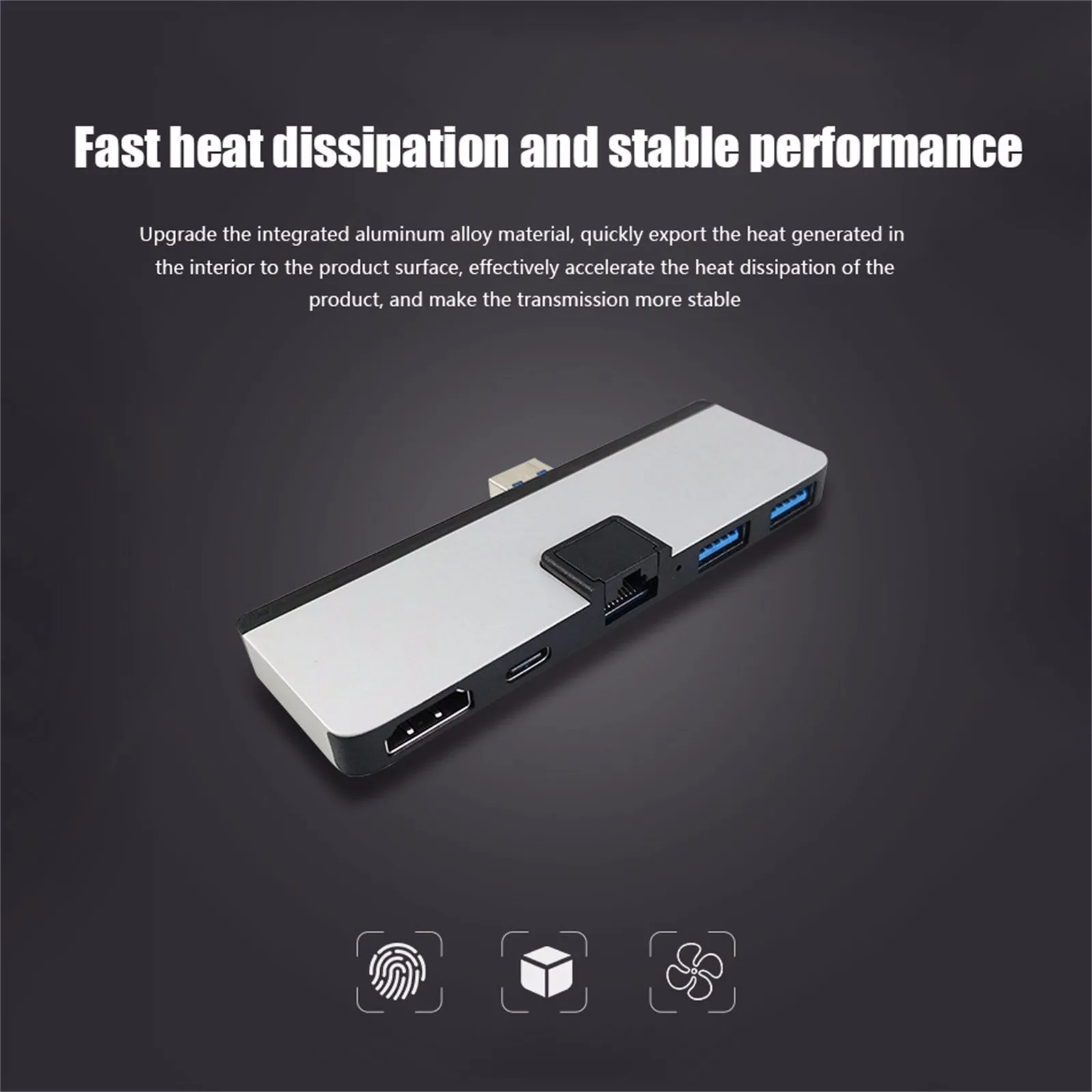 

Docking Station For Surface Pro 7 Docking Station With Hdmi Rj-45 Gigabit Ethernet Port 2x USB 3.0 Ports USB C Sync Port Micro