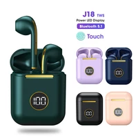 new j18 tws true wireless bluetooth headphones gaming headset sport earbuds for android ios smartphones touch control earphones