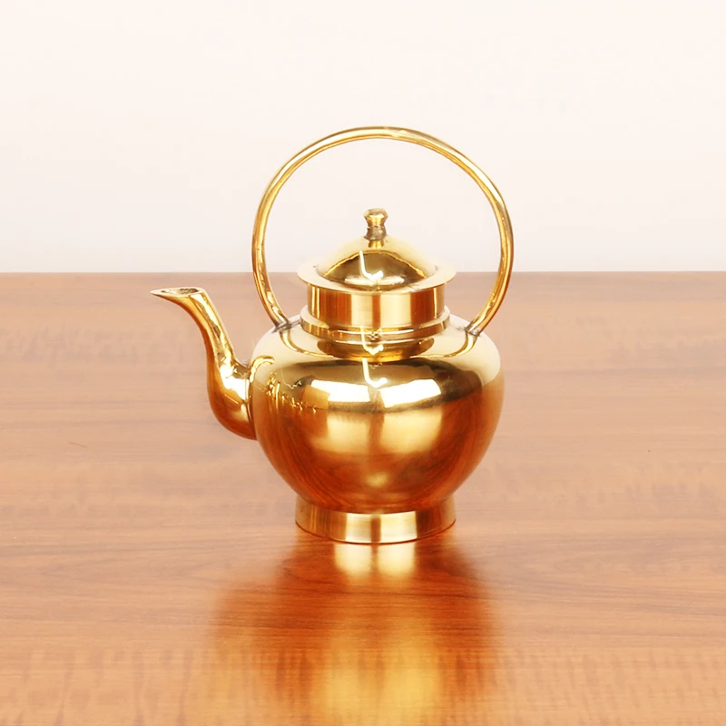 Home sake hand-made antique complex classical personality creative pure copper hip flask hot yellow liquor set | Дом и сад