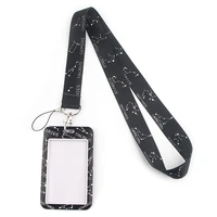 fd0202 constellation card sets fashion keychain belt phone lanyard key id card usb badge holder diy lasso lanyarde