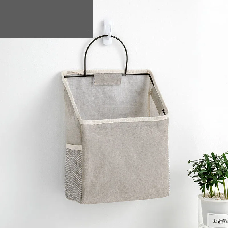 Модная прикроватная холщовая настенная подвесная сумка для хранения Женская