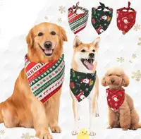 5 Style Pet Dog Christmas Bandana Cotton Dog Scarf Bibs Collar Grooming Accessories Christmas Pets Triangular Scarf SN1774