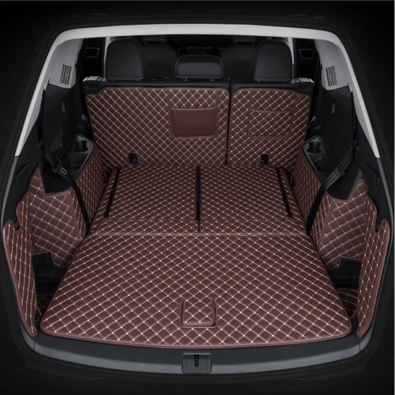 Лучшее качество! Полный набор ковриков для багажника автомобиля Volkswagen Atlas 7 мест