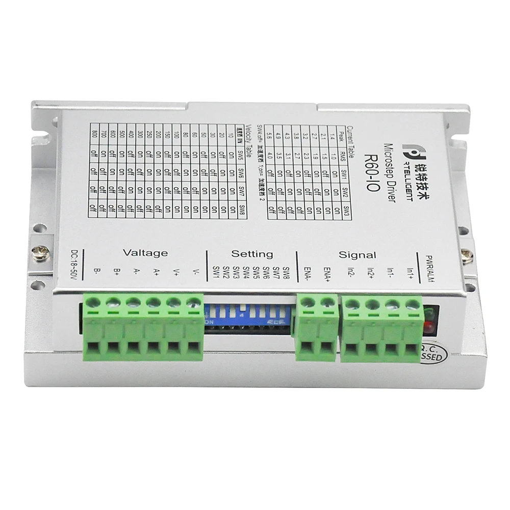 Rtelligent Nema17 Nema23 Nema34 R60-IO шаговый привод Драйвер шагового двигателя AC DC драйвер для CNC