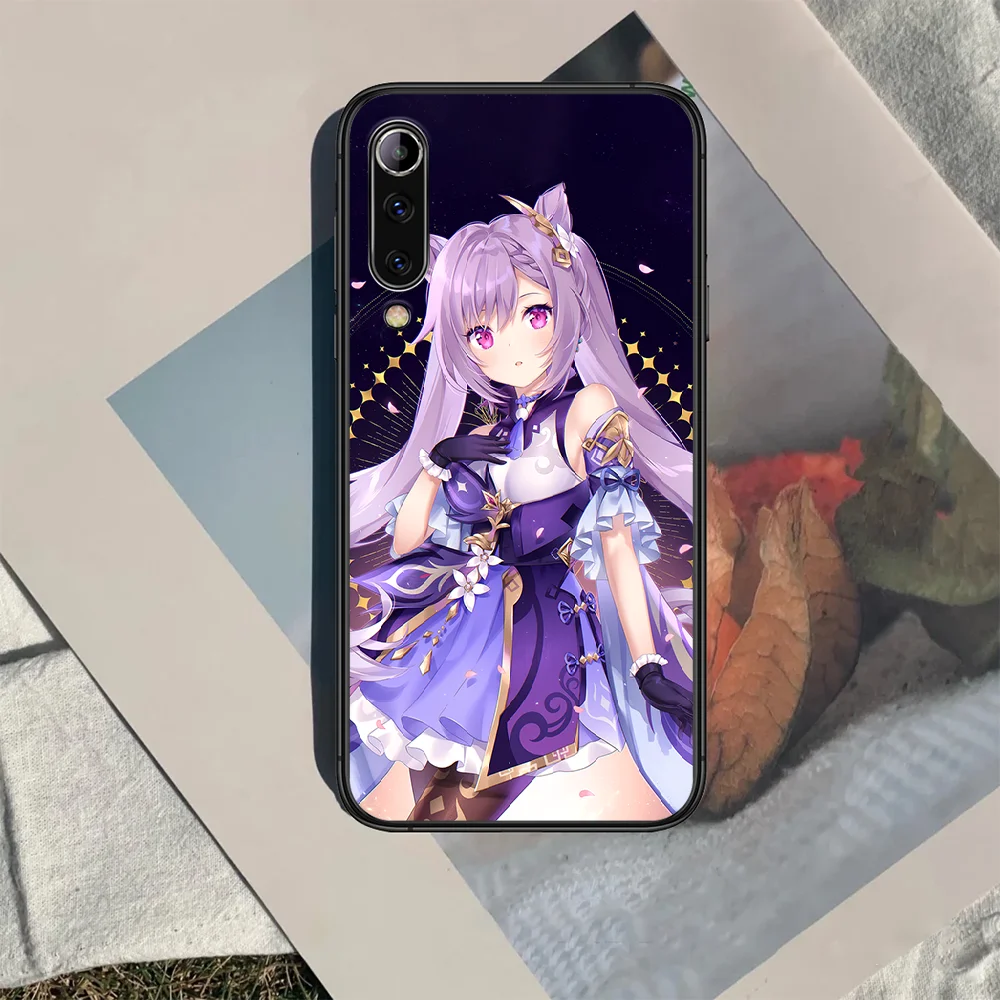 

genshins impact keqing Phone case For Xiaomi Mi note 10 A3 9 MAX 3 A2 8 9 Lite Pro ultra black Prime Silicone Funda Painting