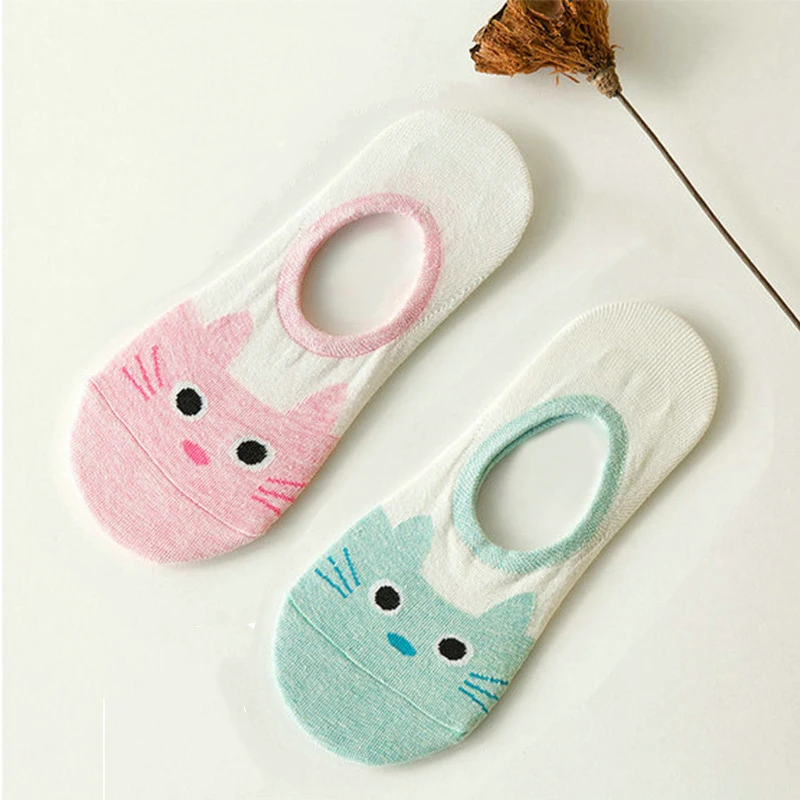 2 pairs as pic 1/2 пар модные женские носки для девочек летние носки Стиль кружевное платье с ц веточным рисунком короткие носки противоскользящ ие Невидимый лодыжки носки с принтом носки-Тапочки - Цвет: 2 pairs as pic