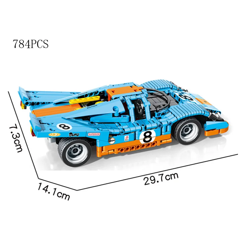 

Technical Rc Vehicle Build Block 2.4ghz Radio Remote Control Germany Brand Super Sport Car Pors Lemans Racing Model Toys Brick