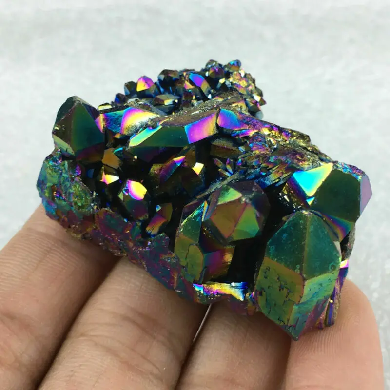 Natural Quartz Crystal Rainbow Titanium Cluster Mineral Specimen Healing 30-100g | Дом и сад