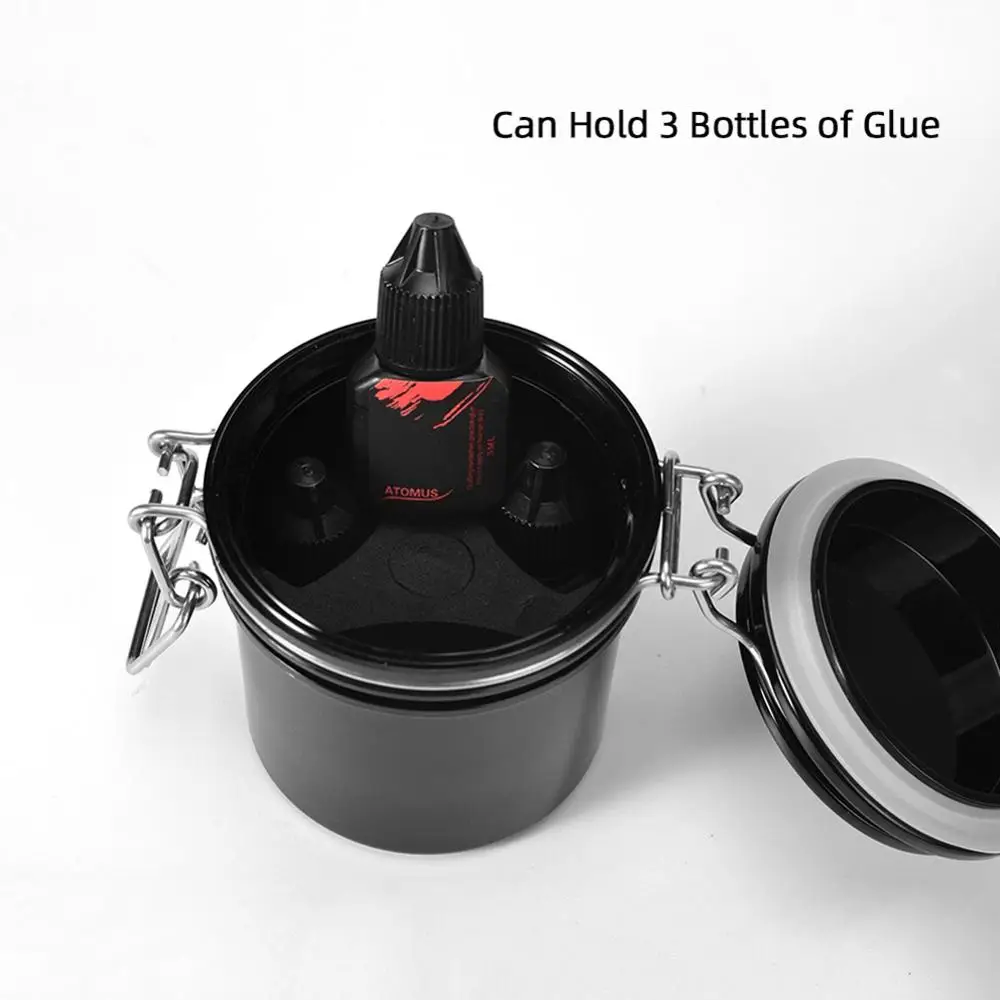 Контейнер для хранения клея ресниц подставка с активированным углем герметичная