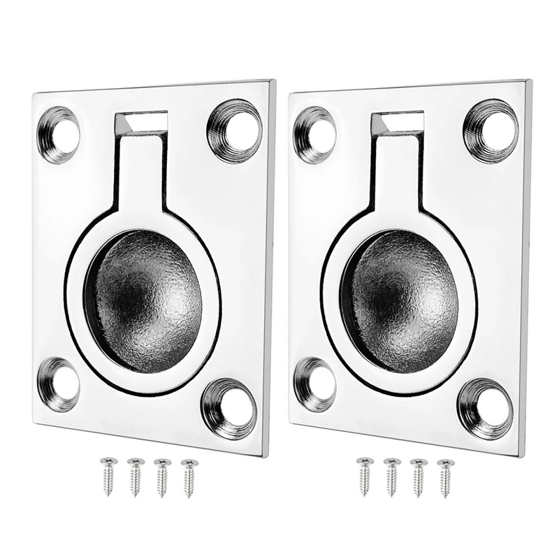 

Recessed Hatch Square Flush Pull Ring Rectangular Recessed Hatch for Marine Locker Hatch Latch Cabinet Hatches Handle