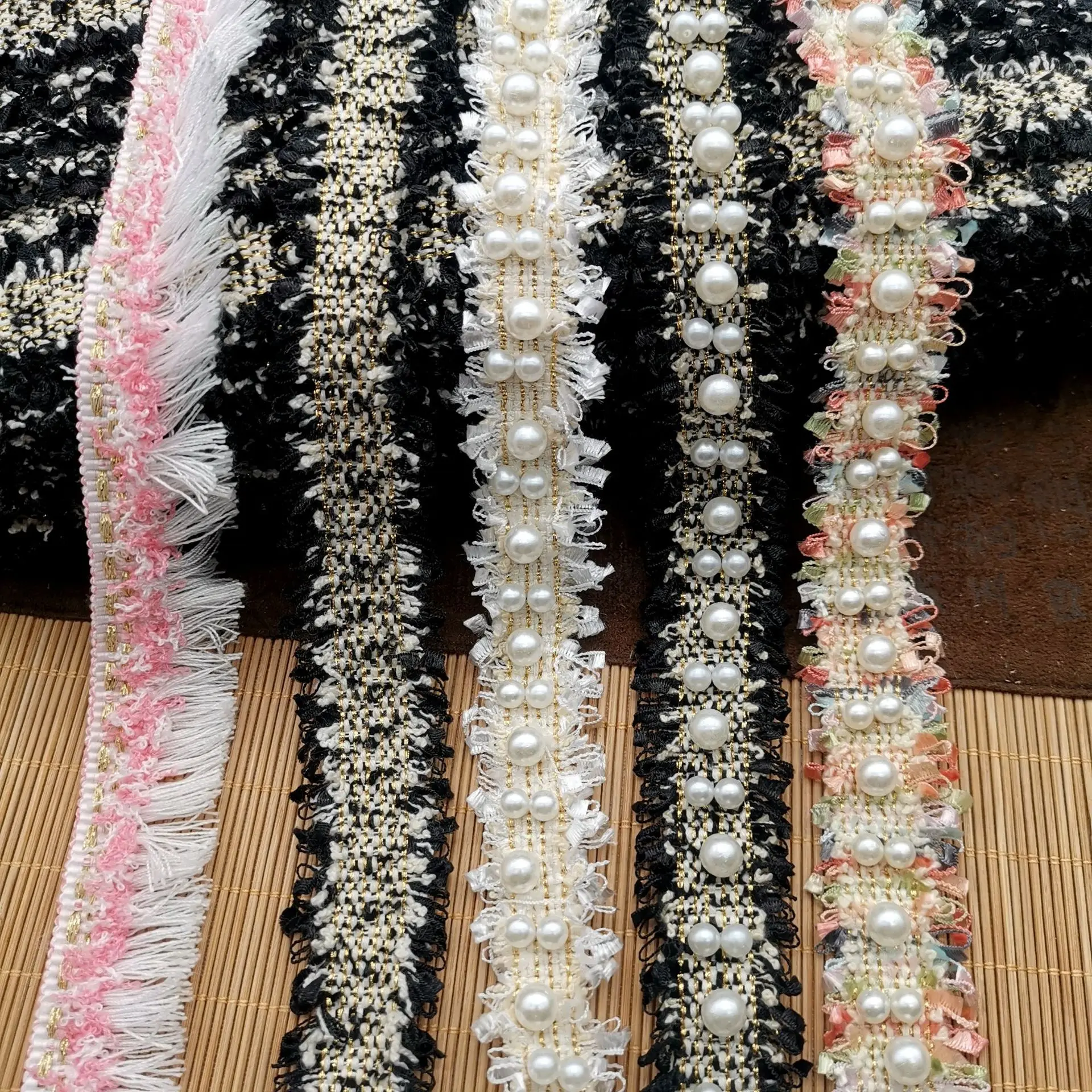 1 ярд кружевная лента жемчужная вышивка бисером отделка ткань ручной работы