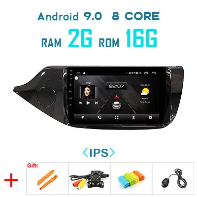 9.0 2G 16G 4G 64G Android 9,0 1280P Carplay автомобильное радио для Kia Ceed JD 2013- gps навигация DSP ips экран Аудио стереосистемы без DVD плеера - Цвет: 9.0 2G 16G