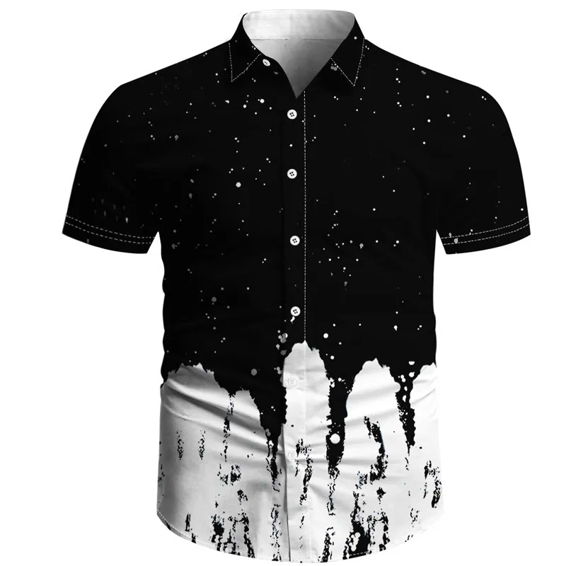 The most fashionable summer ancient Unisex men's shirt weiyifu leisure slim fit men's shirt hip hop beach Harajuku shirt