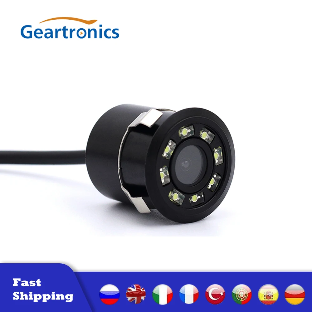 Автомобильная камера заднего вида 8 светодиодный 170 градусов круглая s ночное